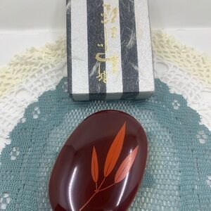 Elegant Red Lacquered Trinket Box